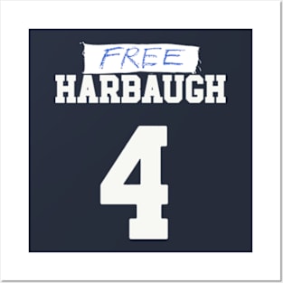 Free Harbaugh ( ON BACK ) Posters and Art